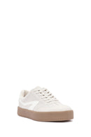 Women's Beige Lace-Up Chunky Sole Sneakers | Derimod Women's Beige Lace-Up Chunky Sole Sneakers | Derimod