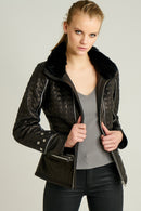 Anabella Women's Leather Jacket | Derimod Anabella Women's Leather Jacket | Derimod