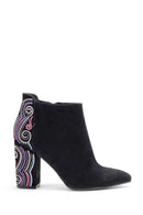 Women's Patterned Suede Boots | Derimod Women's Patterned Suede Boots | Derimod