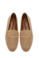 Women's Beige Leather Loafer | Derimod Women's Beige Leather Loafer | Derimod