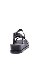 Women's Black Patterned Sandals | Derimod Women's Black Patterned Sandals | Derimod