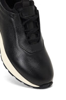 Erkek Siyah Kalın Tabanlı Deri Casual Sneaker | Derimod Erkek Siyah Kalın Tabanlı Deri Casual Sneaker | Derimod