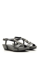 Women's Stone Wedge Sandals | Derimod Women's Stone Wedge Sandals | Derimod