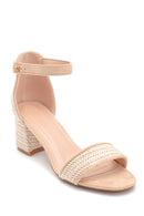 Women's Straw Detailed Heeled Sandals | Derimod Women's Straw Detailed Heeled Sandals | Derimod