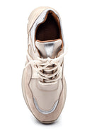 Women's Leather Suede Detail Sneaker | Derimod Women's Leather Suede Detail Sneaker | Derimod
