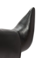 Women's Black Thin Heeled Leather Boots | Derimod Women's Black Thin Heeled Leather Boots | Derimod