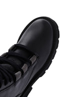 Women's Black Leather Zippered Boots | Derimod Women's Black Leather Zippered Boots | Derimod