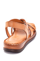 Kadın Taba Deri Comfort Sandalet | Derimod Kadın Taba Deri Comfort Sandalet | Derimod