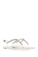 Women's Transparent Jelly Sandals with Stones | Derimod Women's Transparent Jelly Sandals with Stones | Derimod