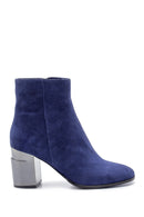 Women's Suede Heel Detailed Boots | Derimod Women's Suede Heel Detailed Boots | Derimod