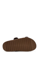 Women's Brown Strappy Slippers | Derimod Women's Brown Strappy Slippers | Derimod