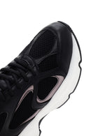 Kadın Siyah Kalın Tabanlı Bağcıklı Sneaker | Derimod Kadın Siyah Kalın Tabanlı Bağcıklı Sneaker | Derimod