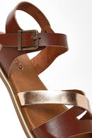 Women's Brown Ankle Buckle Leather Sandals | Derimod Women's Brown Ankle Buckle Leather Sandals | Derimod