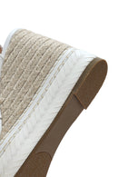 Women's White Ankle Buckle Wedge Heel Espadrille Sandals | Derimod Women's White Ankle Buckle Wedge Heel Espadrille Sandals | Derimod