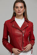 Amore Women's Leather Jacket | Derimod Amore Women's Leather Jacket | Derimod