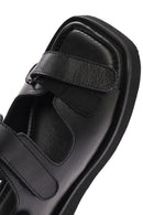 Women's Black Strappy Leather Sandals | Derimod Women's Black Strappy Leather Sandals | Derimod