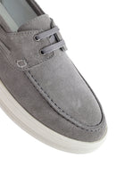 Men's Gray Lace-up Suede Leather Casual Shoes | Derimod Men's Gray Lace-up Suede Leather Casual Shoes | Derimod