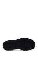 Kadın Siyah Fermuarlı Kalın Tabanlı Deri Çizme | Derimod Kadın Siyah Fermuarlı Kalın Tabanlı Deri Çizme | Derimod