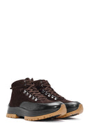 Men's Brown Lace-Up Leather Casual Boots | Derimod Men's Brown Lace-Up Leather Casual Boots | Derimod