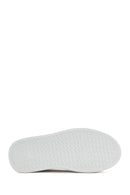 Women's White Lace-up Thick-Sole Leather Sneaker | Derimod Women's White Lace-up Thick-Sole Leather Sneaker | Derimod