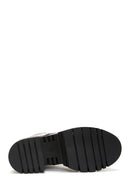 Women's Black Leather Thick Soled Boots Flat Boots | Derimod Women's Black Leather Thick Soled Boots Flat Boots | Derimod
