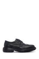 Men's Black Lace-Up Thick-Soled Leather Casual Shoe | Derimod Men's Black Lace-Up Thick-Soled Leather Casual Shoe | Derimod