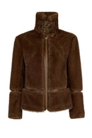 Sevilla Woman Brown Notched Collar Teddy Coats | Derimod Sevilla Woman Brown Notched Collar Teddy Coats | Derimod