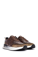 Men's Brown Lace-Up Leather Sneaker | Derimod Men's Brown Lace-Up Leather Sneaker | Derimod