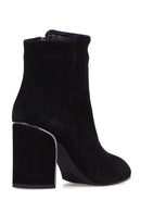 Women's Suede Leather Heeled Boots | Derimod Women's Suede Leather Heeled Boots | Derimod