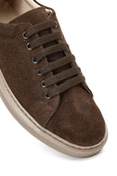 Women's Brown Lace-Up Suede Leather Sneaker | Derimod Women's Brown Lace-Up Suede Leather Sneaker | Derimod