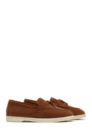 Kadın Taba Süet Deri Maskülen Loafer | Derimod Kadın Taba Süet Deri Maskülen Loafer | Derimod
