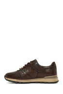 Men's Brown Lace-Up Leather Casual Sneaker | Derimod Men's Brown Lace-Up Leather Casual Sneaker | Derimod