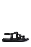 Women's Black Ankle Strap Leather Sandals | Derimod Women's Black Ankle Strap Leather Sandals | Derimod