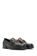Women's Black Buckle Detailed Leather Masculine Loafer | Derimod Women's Black Buckle Detailed Leather Masculine Loafer | Derimod