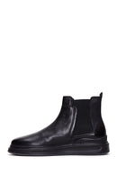 Men's Black Leather Flat Chelsea Boots | Derimod Men's Black Leather Flat Chelsea Boots | Derimod
