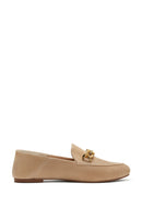 Kadın Bej Süet Deri Maskülen Loafer | Derimod Kadın Bej Süet Deri Maskülen Loafer | Derimod