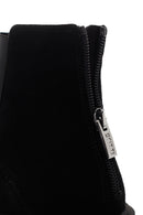 Women's Black Zippered Suede Leather Chelsea Boots | Derimod Women's Black Zippered Suede Leather Chelsea Boots | Derimod