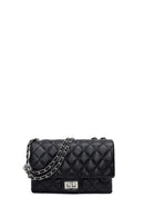 Woman Black Chain Strap Quilted Shoulder Bag | Derimod Woman Black Chain Strap Quilted Shoulder Bag | Derimod