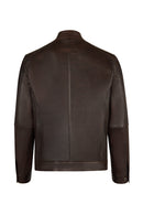 Reynold Male Brown Short Leather Jacket | Derimod Reynold Male Brown Short Leather Jacket | Derimod