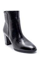 Women's Leather Crocodile Patterned Boots | Derimod Women's Leather Crocodile Patterned Boots | Derimod