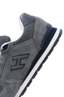 Hammer Jack Men's Gray Leather Sneaker | Derimod Hammer Jack Men's Gray Leather Sneaker | Derimod