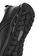 Erkek Siyah Bağcıklı Deri Sneaker | Derimod Erkek Siyah Bağcıklı Deri Sneaker | Derimod