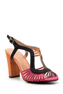 Women's Suede Colored Heeled Shoes | Derimod Women's Suede Colored Heeled Shoes | Derimod