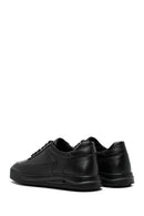 Erkek Siyah Bağcıklı Deri Sneaker | Derimod Erkek Siyah Bağcıklı Deri Sneaker | Derimod