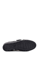 Women's Black Wedge Heeled Leather Comfort Shoes | Derimod Women's Black Wedge Heeled Leather Comfort Shoes | Derimod