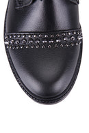 Studded Women's Leather Boots | Derimod Studded Women's Leather Boots | Derimod
