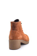 Women's Suede Leather Heeled Boots | Derimod Women's Suede Leather Heeled Boots | Derimod