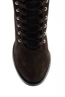Women's Suede Lace-up Boots | Derimod Women's Suede Lace-up Boots | Derimod