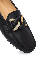 Kadın Siyah Tokalı Deri Loafer | Derimod Kadın Siyah Tokalı Deri Loafer | Derimod