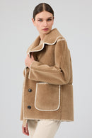 Vald'isere Kadın Camel Teddy Mont | Derimod Vald'isere Kadın Camel Teddy Mont | Derimod